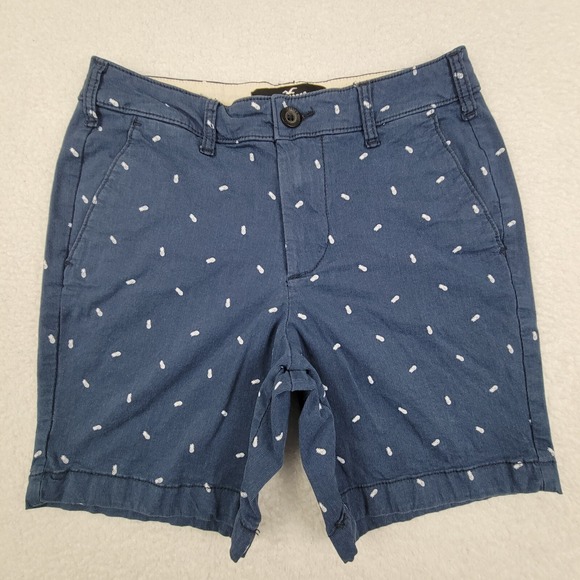 Hollister Other - Hollister Epic Flex Flat Front Shorts Mens 28 Blue Pineapple Print 7 Inch Inseam
